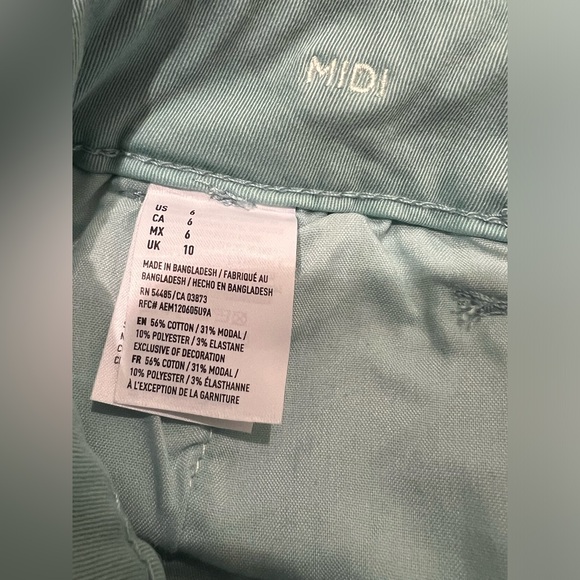 AMERICAN EAGLE | AEO | Twill midi low rise shorts size 6 NWT - Picture 8 of 8